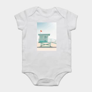 Summer Day Ocean Lifeguard Station Baby Bodysuit